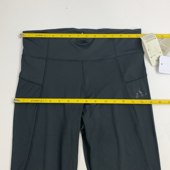 Adidas climalite Black High Rise Leggings Medium Stretch Support HR Long New NWT - Picture 11 of 13